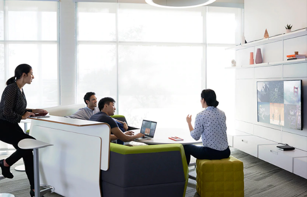 Team Gathered in an Innovation Space